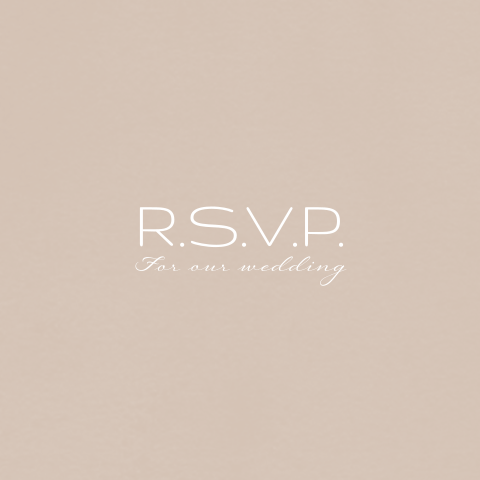 RSVP kaartje creme met zwart