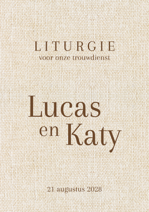 Linnen love liturgie met linnenlook achtergrond