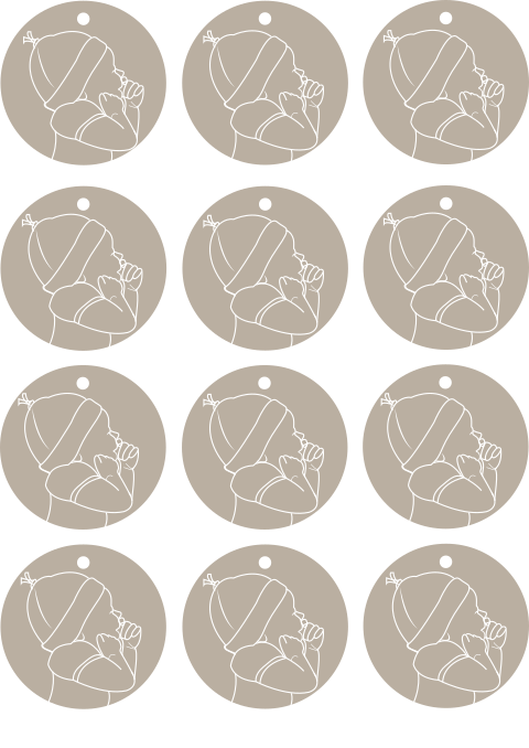 12 stuks | 65x65mm boys