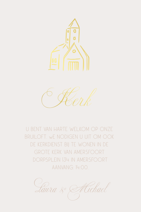 Infokaartje met kerk