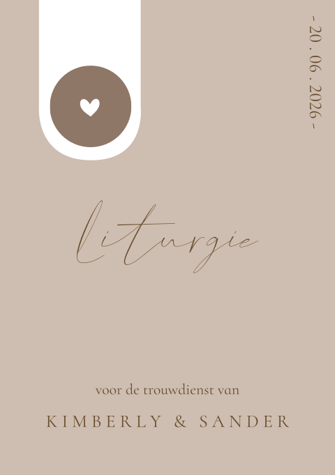 Liturgie beige met wit en bruin