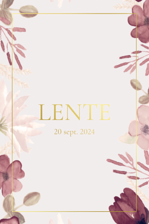 Lief meisjes geboortekaartje met bloemen