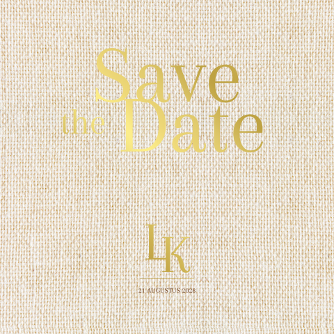 Linnenlook Save the Date vierkant