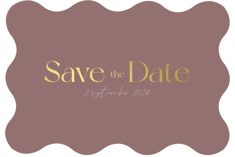 Save the date Plum Waves