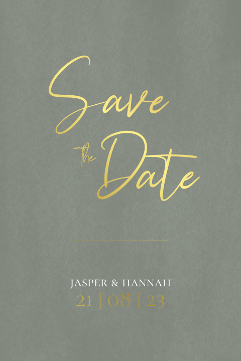 Boogvorm save the date groen