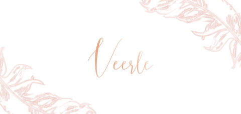 Geboortekaartje meisje met veren
