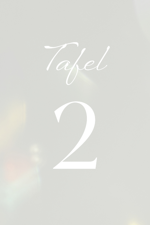 Tafelnummers acryl met witte tekst