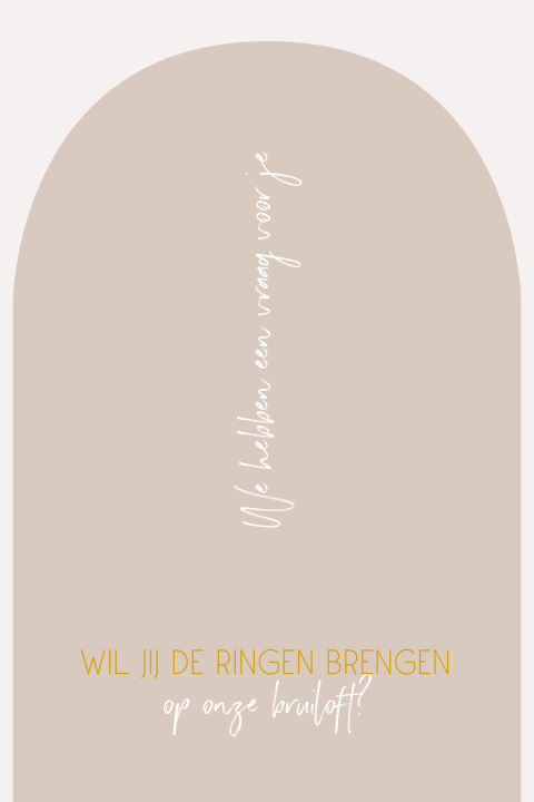 Brengen van de ringen kaartje