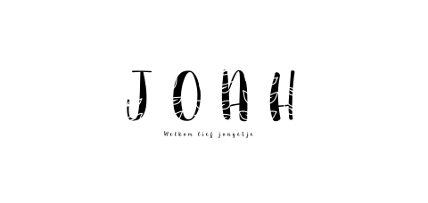 Minimalistisch en stoer geboortekaartje jongen