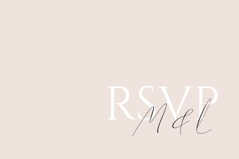 RSVP kaartje creme