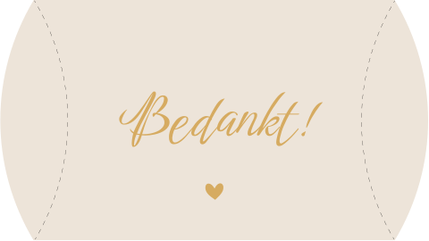 Bedankdoosje zand met tekst