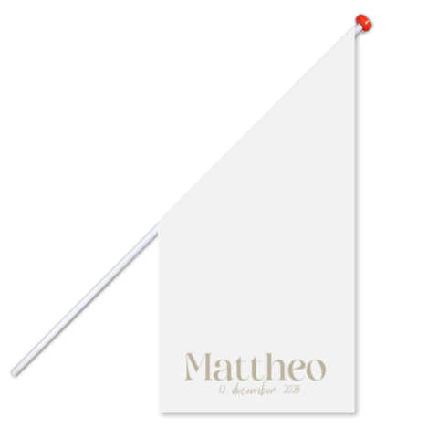 Geboortevlag lichtgrijs