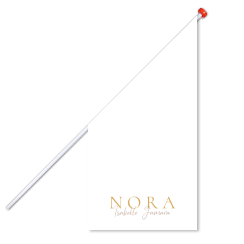 Geboortevlag wit minimalistisch