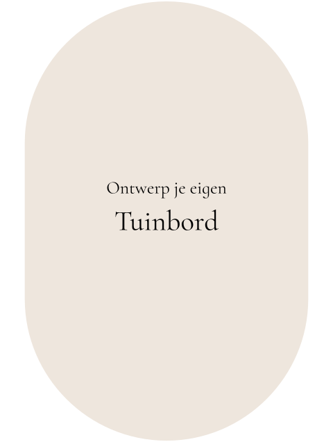 Ontwerp zelf een tuinbord in ovale vorm