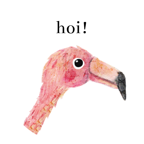 Sluitsticker flamingo