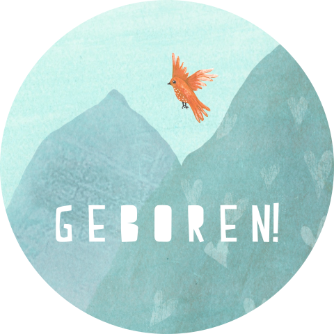Sluitzegel bergen en vogeltje