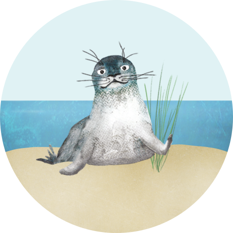 Sluitzegel met zeehondje