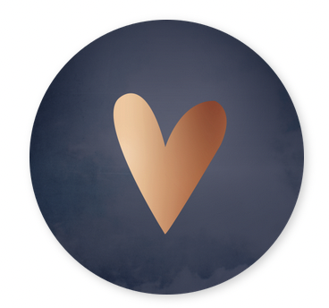 Dummy sticker hartje blauw koper