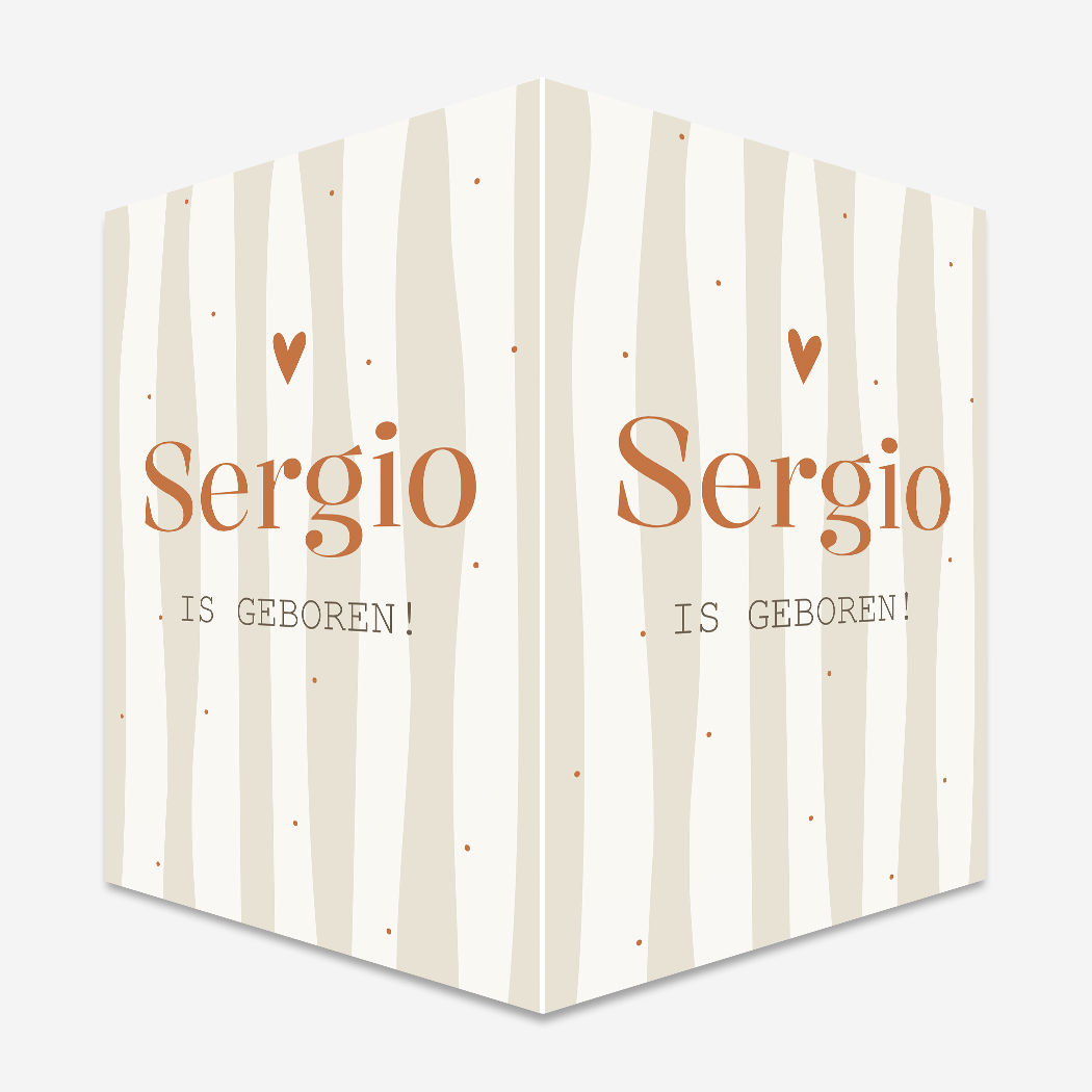 Geboortebord raambord jongen strepen stippen