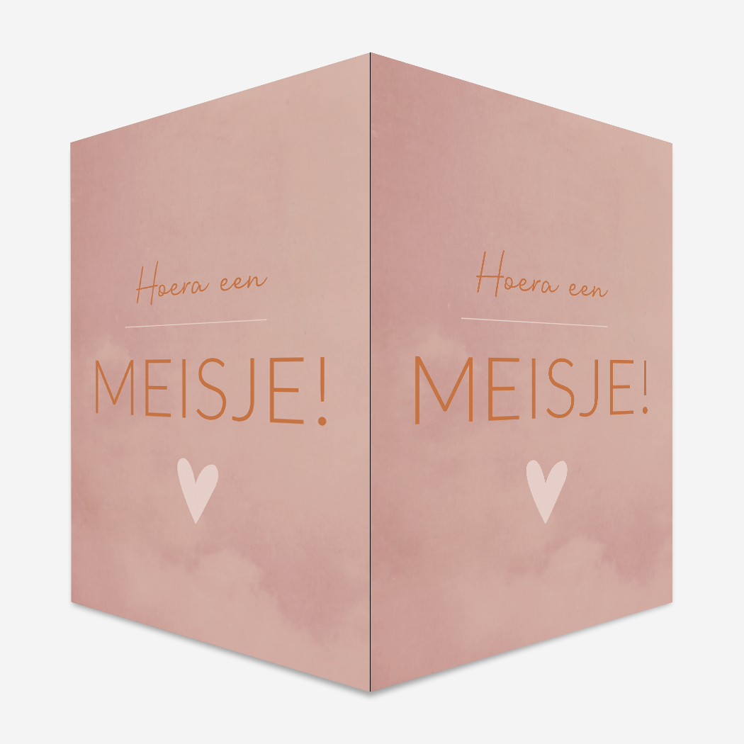 Raambord Geboortebord Hoera Meisje