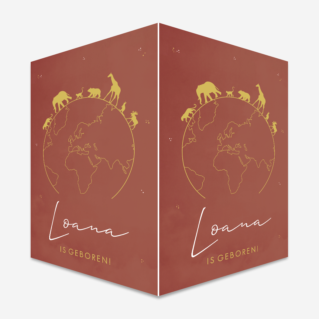 Raambord Dieren Wereldbol Roest Goudlook