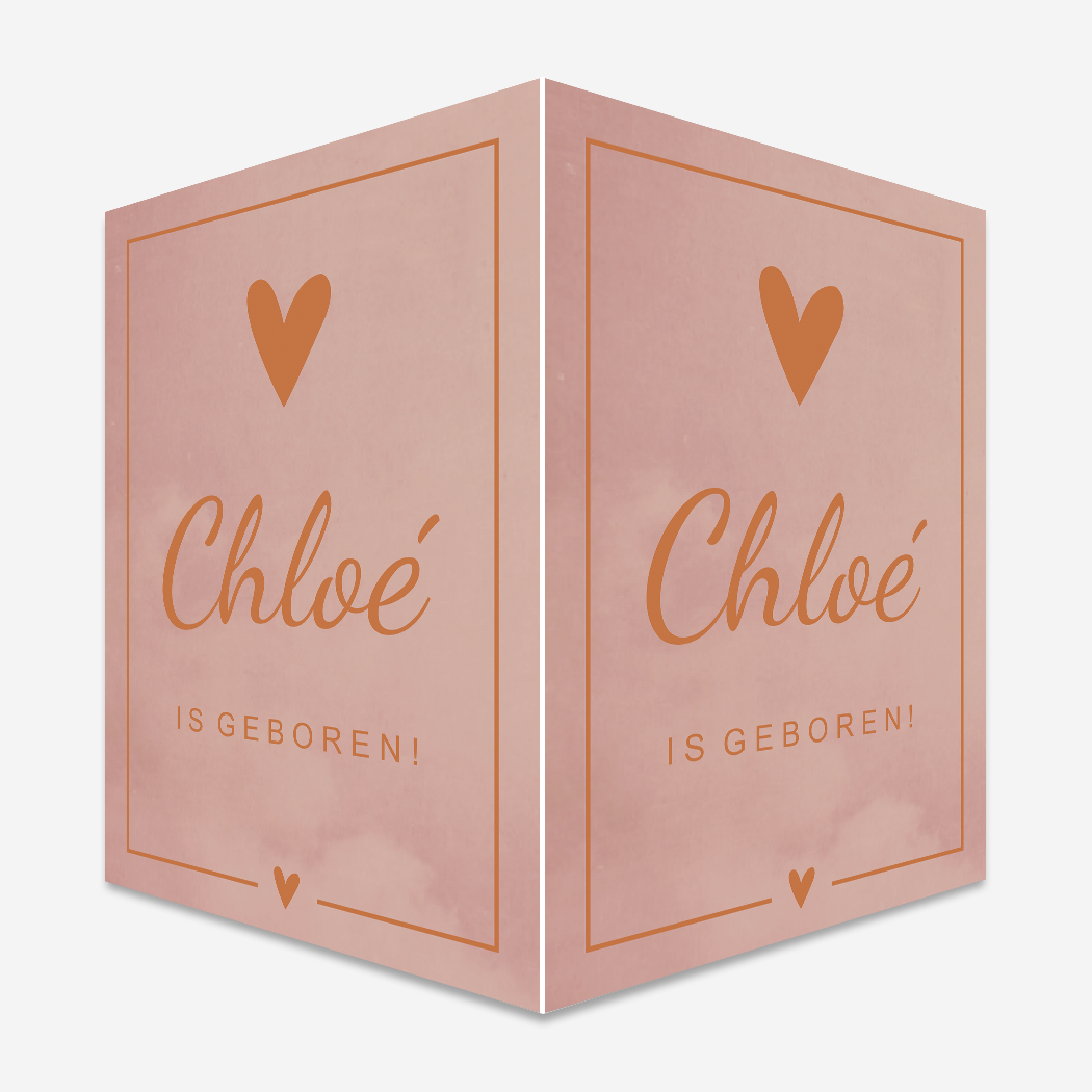 Geboortebord meisje Roze Klassiek