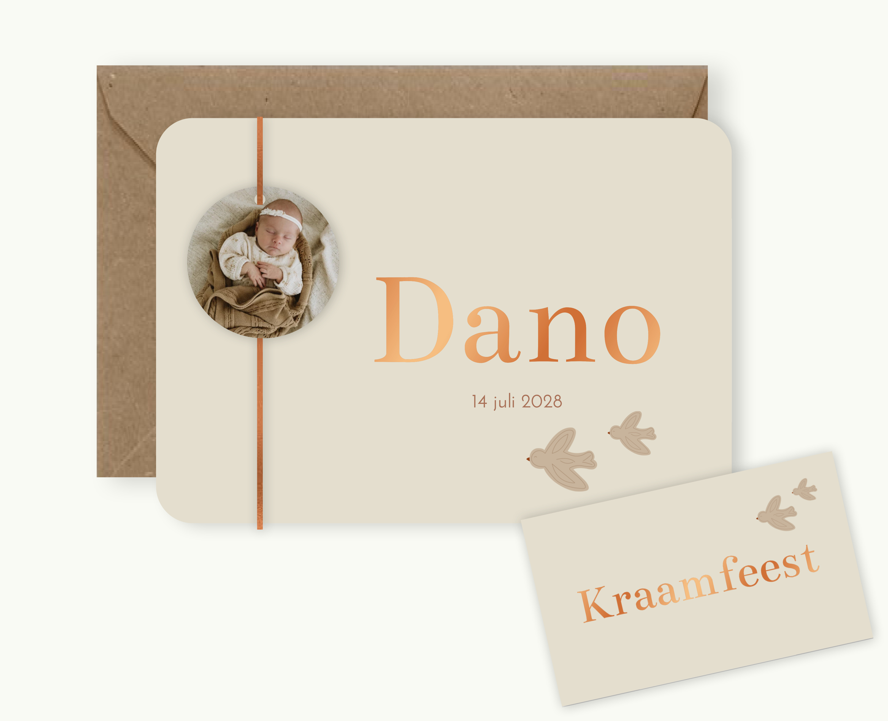 Geboortekaartje jongen Vogels