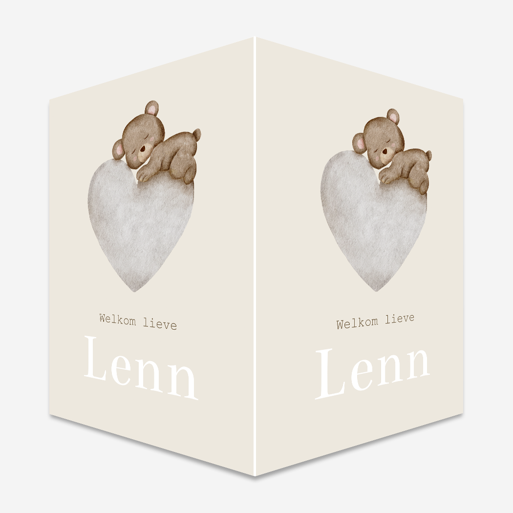 Raambord Slapend Beertje Hartje