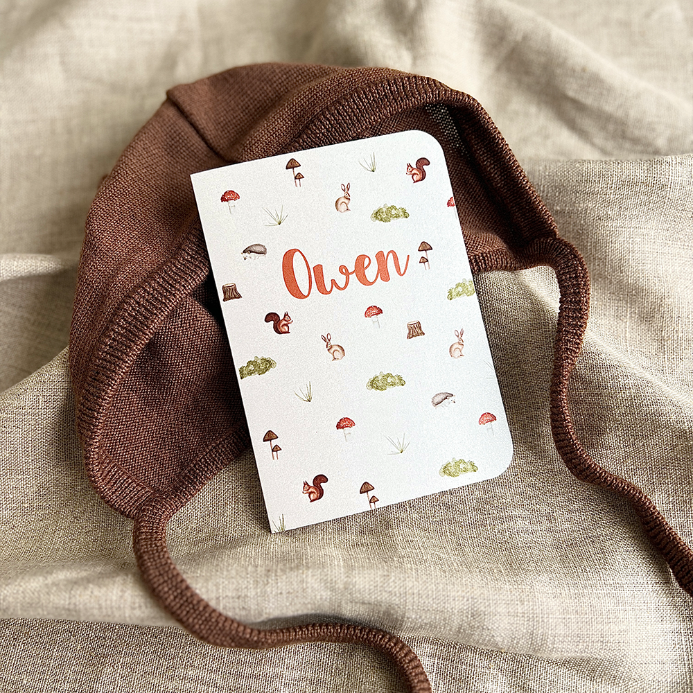 Geboortekaartje Watercolor Herfst Paddestoel