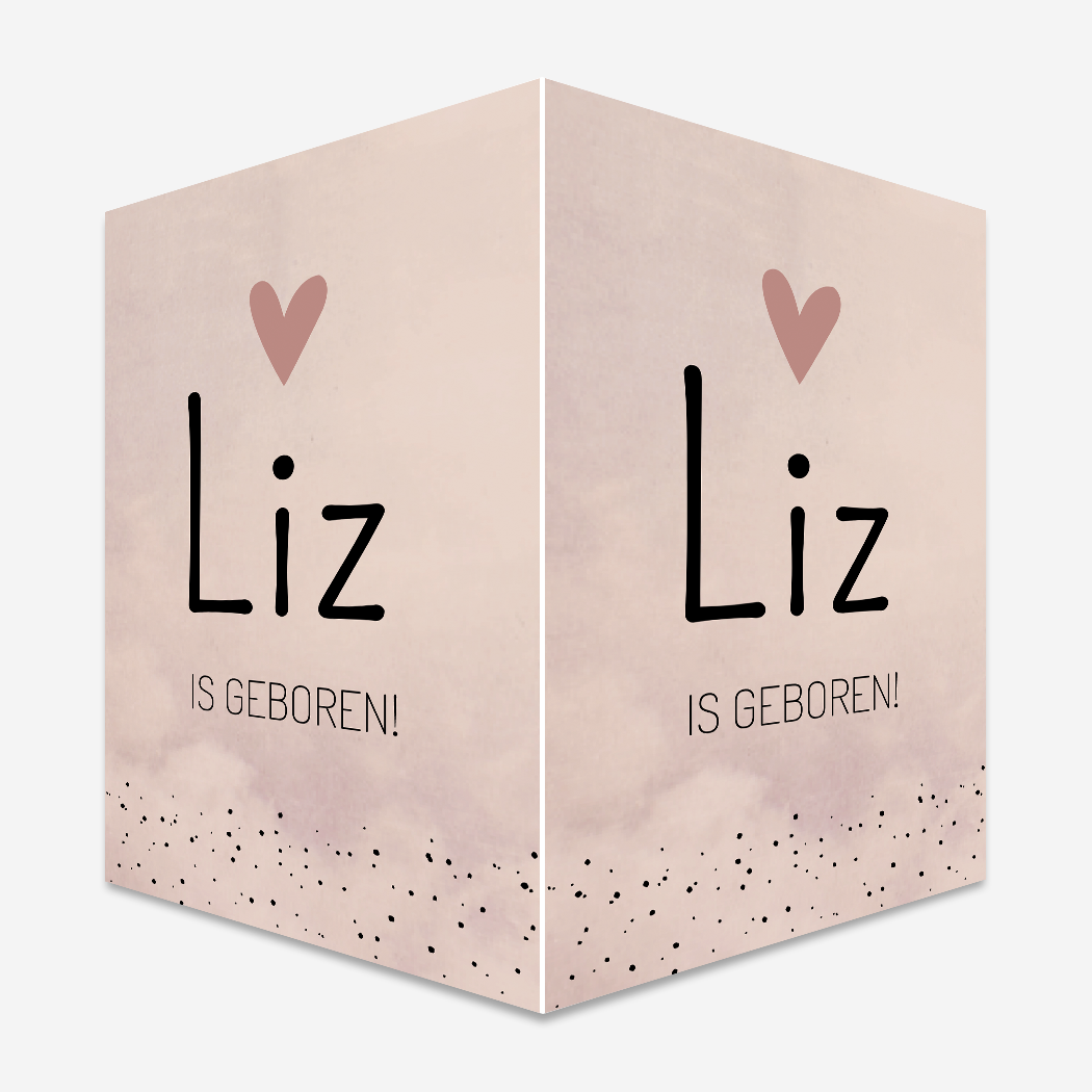 Raambord Roze Gewolkt Hartje Lief