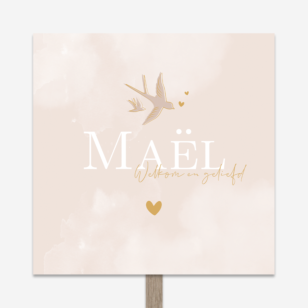 Tuinbord Zwaluwen Vogels Beige