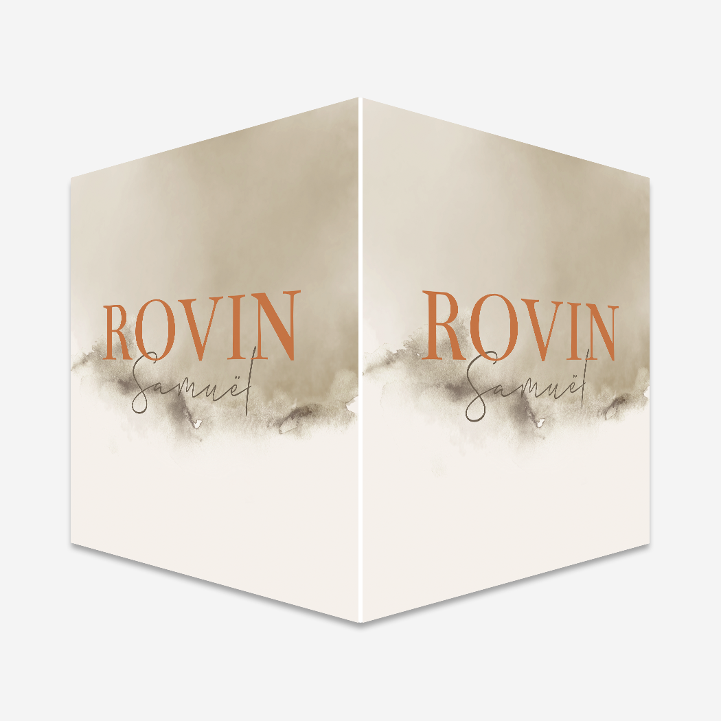 Raambord Gewolkt Bruin Trendy Beige