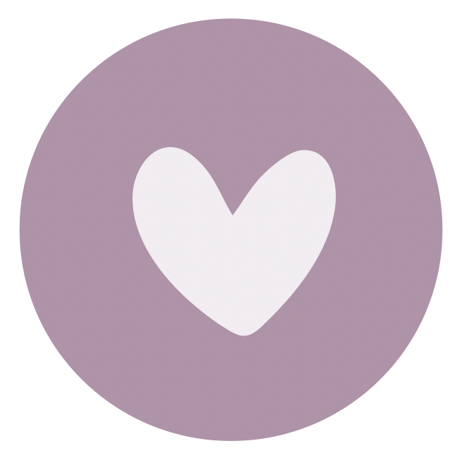 Dummy sticker hartje lila