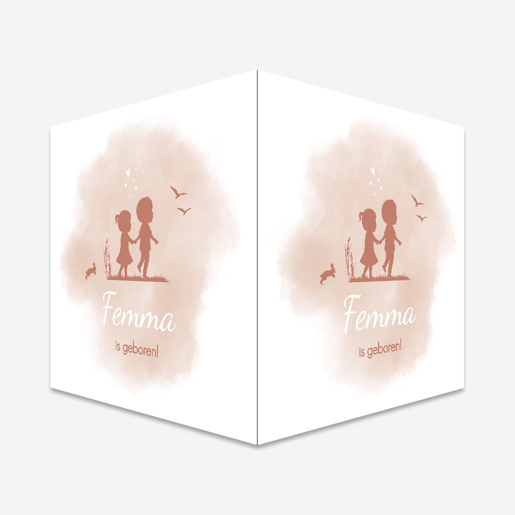 Geboortebord meisje zusjes