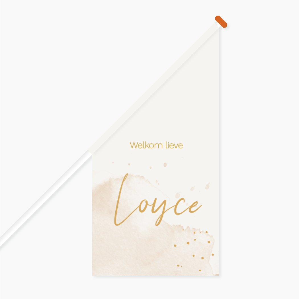 Vlag L Neutraal Beige Hip