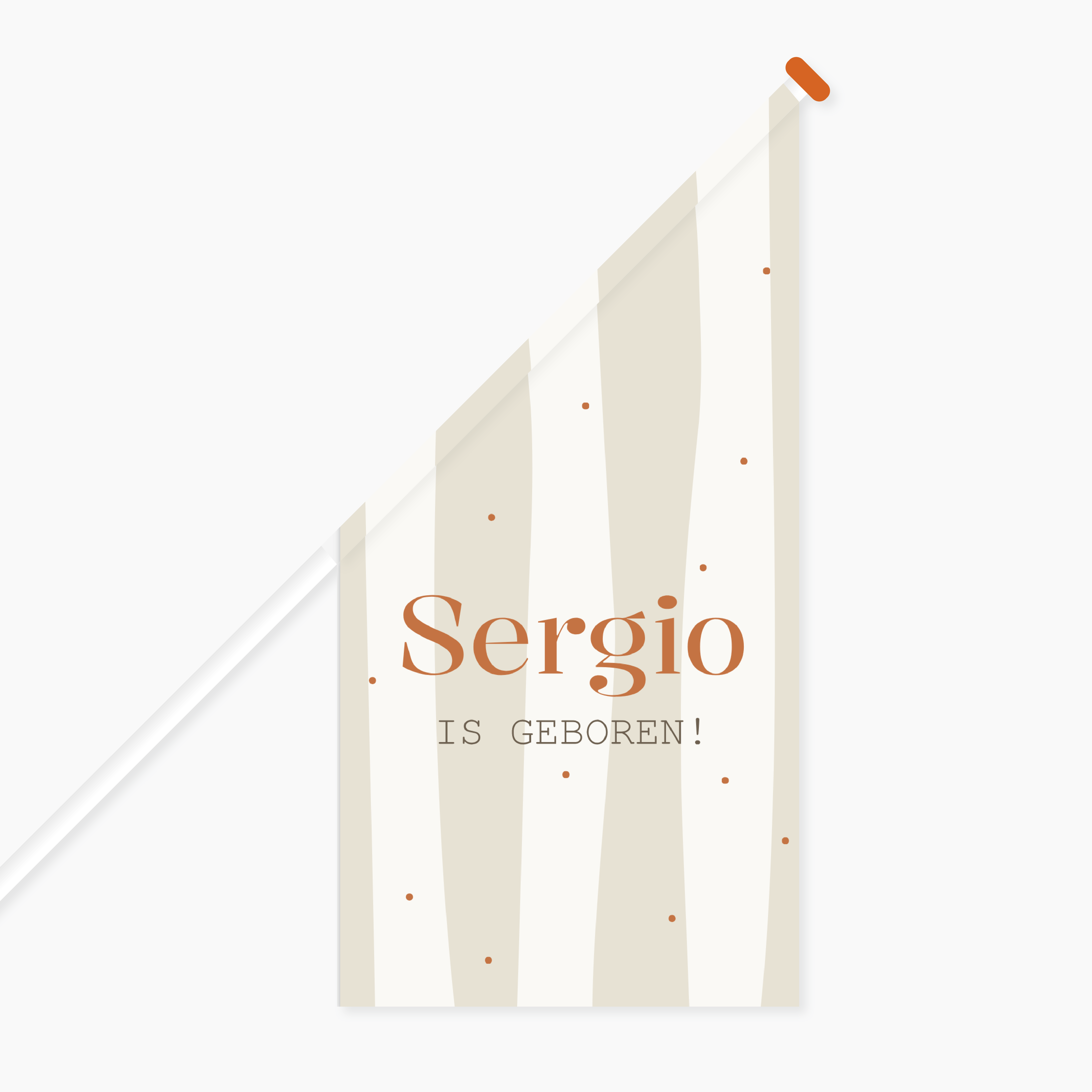 Geboortevlag jongen strepen stippen