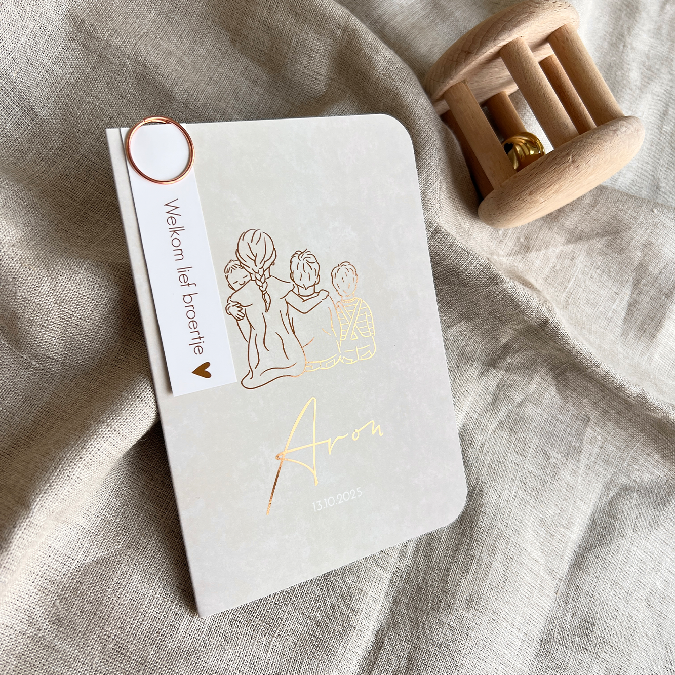 Geboortekaartje Lijntekening Broertjes Zusjes