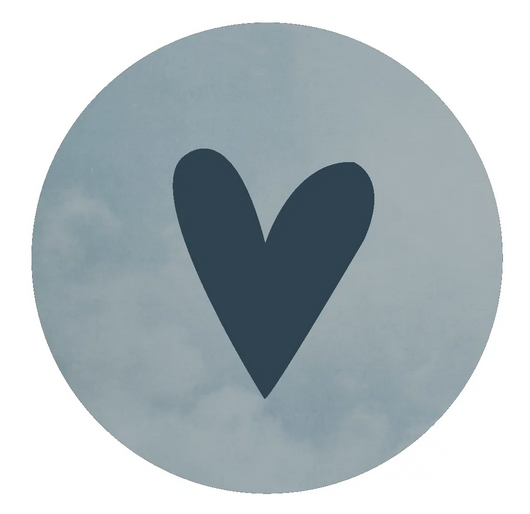 Sticker "Hartje' (blauw)
