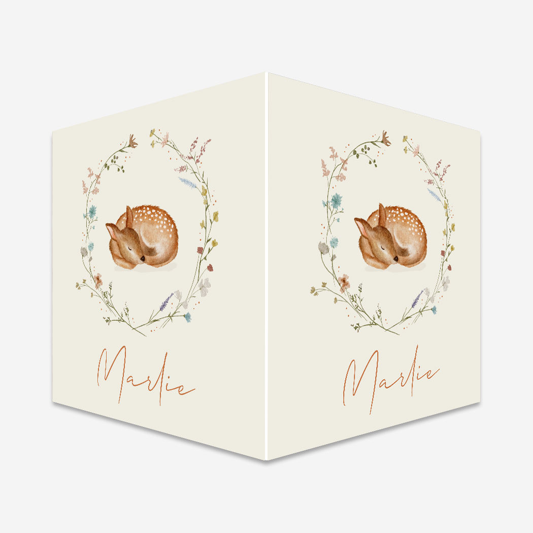 Raambord Hertje Krans Watercolor