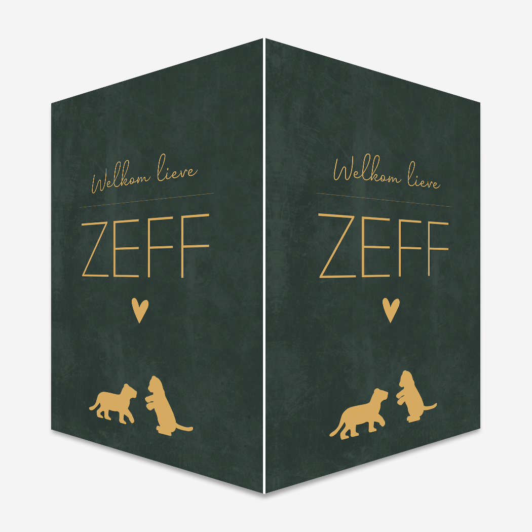 Raambord Donkergroen Leeuwtjes