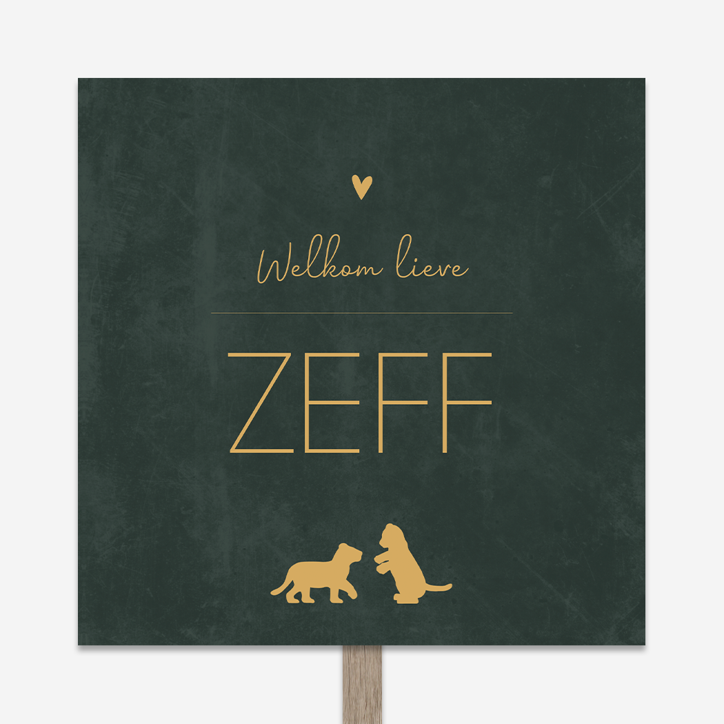 Tuinbord Velvetlook Donkergroen Leeuwtjes Stoer