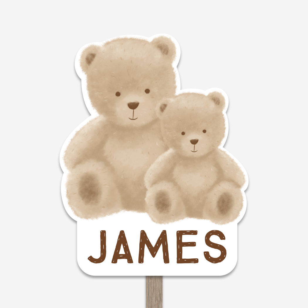 Geboortebord Tuinbord Beren Teddy Bruin