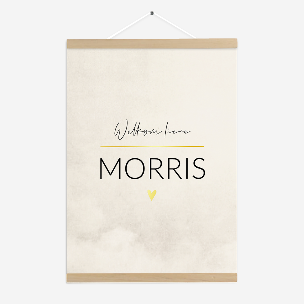 Poster Gewolkt Beige Morris