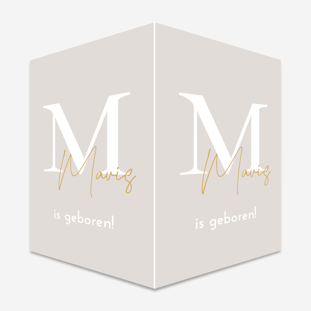 Raambord Beige Initiaal Neutraal Klassiek