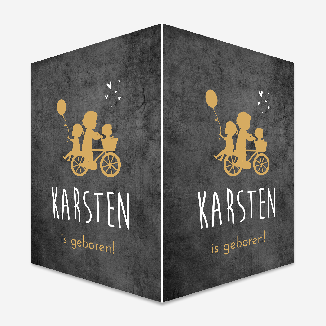 Raambord Zwart Fiets Kindjes Ballon
