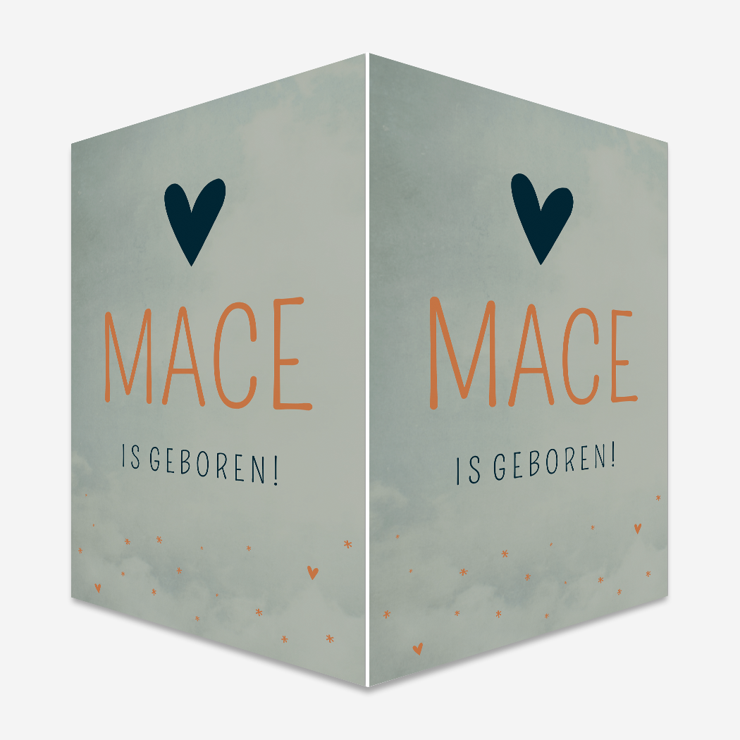 Geboortebord EarlyDew Koperkleur Oudgroen