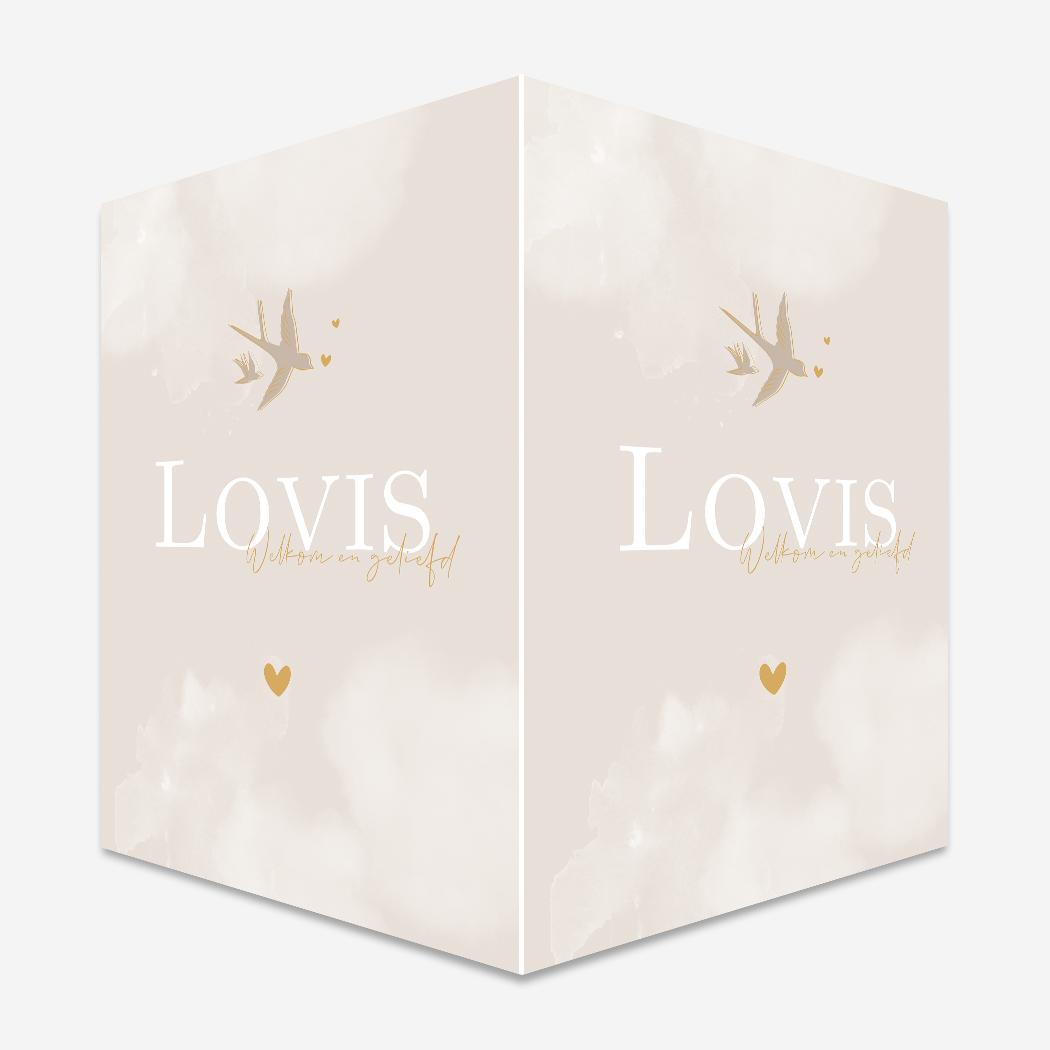 Raambord Vogels Zwaluwen Beige