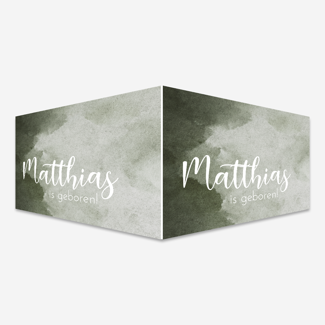 Raambord Jongen Groen Waterverf