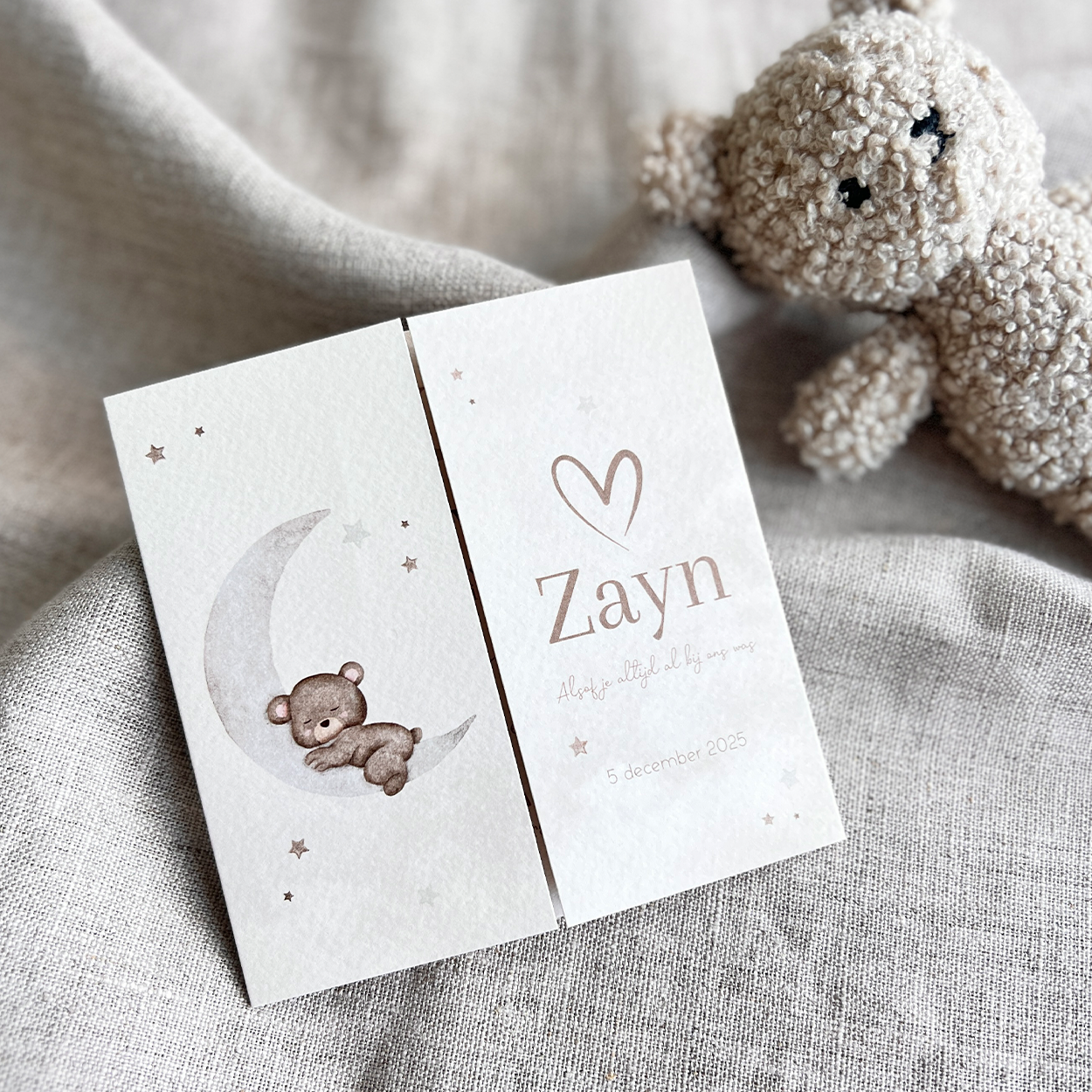 Geboortekaartje Unisex Luikvouw