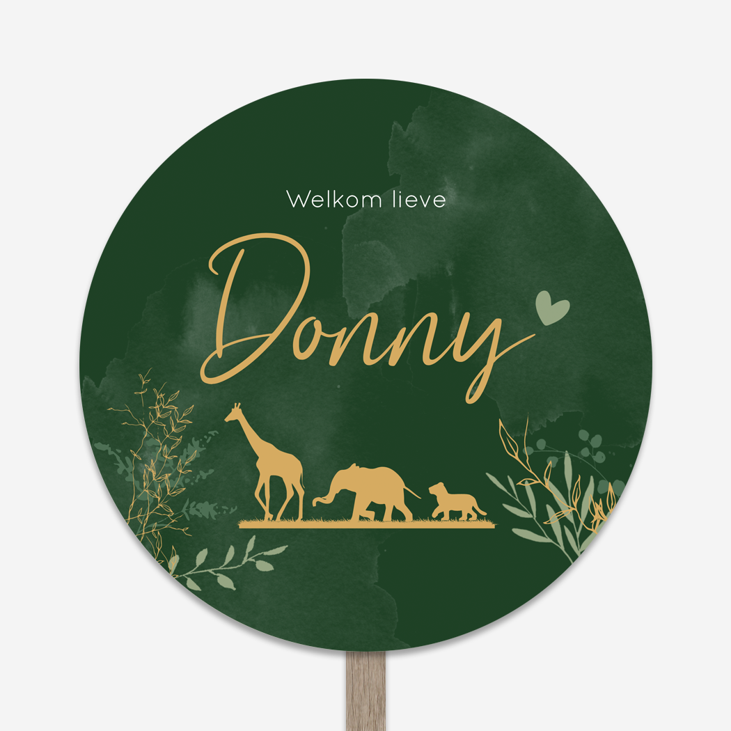 Tuinbord Rond Diertjes Safari